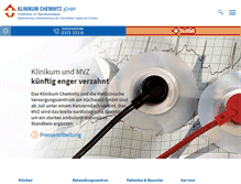 Tablet Screenshot of klinikumchemnitz.de